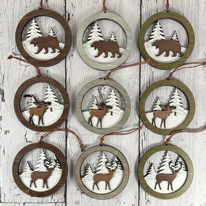 Wildlife Ornaments-Moose-Deer-Bear Ornament